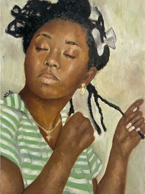 “Twist Out, Build In” Original Oil Painting - oil on paper